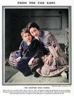 Hoey: Countess Hoey Stoker and son