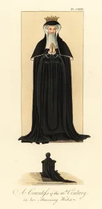 Surcoat: Countess in mourning robes, 16th century