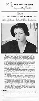 Vanishing: Countess of Warwick advertising Pond's cream