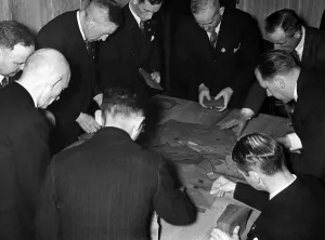 Poll: Counting votes of the Reichstag election 1936 in Berlin-