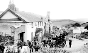 Countisbury: Countisbury, The Blue Ball Inn 1907