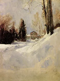 Country House in Snow
