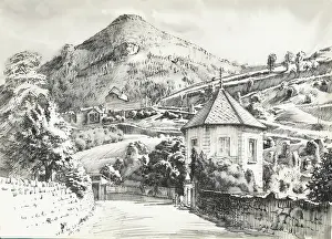 Interesting: Country lane passes an octagonal building