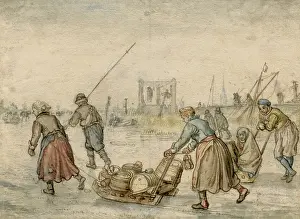 Avercamp: Country Leaders with Sled on the Ice