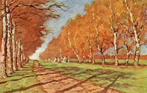 Levitan: Country road between trees, Russia