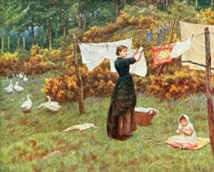 Pegging: COUNTRY WASHING DAY