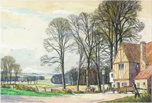 Rendezvous: Countryside with public house and trees