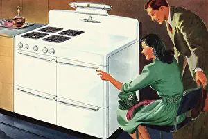 Admire: Couple Admire Gas Range