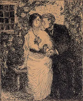 Mcburney: Couple on a Bench in a Garden