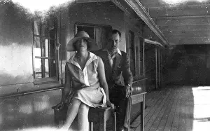 C1925: A couple on board a ship