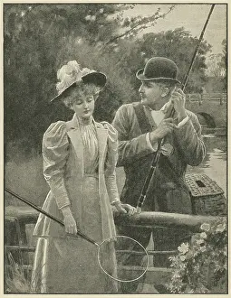 Temporal: A couple take a break from fishing by a river