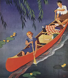 Strewn: Couple in Canoe