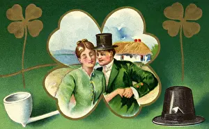 Outlined: Couple in Clover