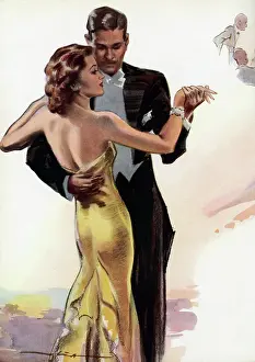 Backless: Couple dancing 1950