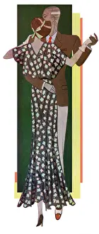 Couple dancing. Art deco