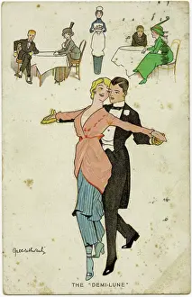 Lune: Couple dancing the Demi-Lune (Half Moon)