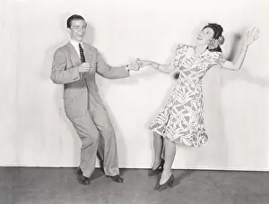 Jitterbug: Couple dancing the jitterbug