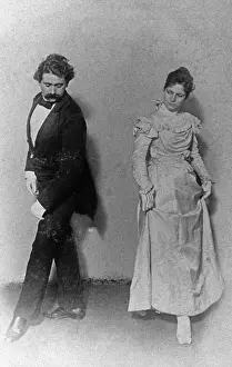 Minuet: Couple dancing minuet, 1900