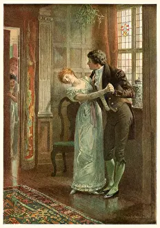 Sprig: Couple Dancing Under the Mistletoe