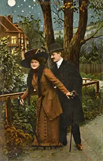 C1905: COUPLE IN DARK C1905