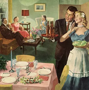 Aside: Couple at Dinner Party