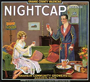 Juice: Couple Drinking Orange Juice at Night