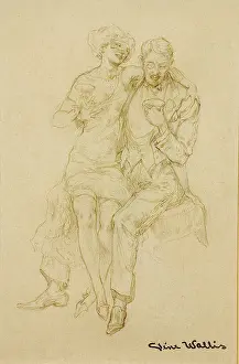 John Noott Galleries: Couple drinking at a party