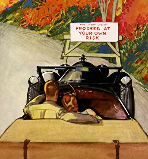 Cuddles: Couple Driving