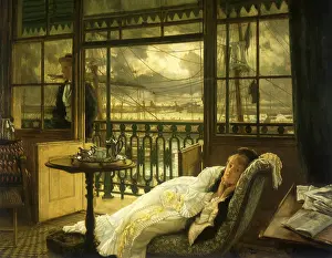 Clasped: Couple at Harbour, by Tissot