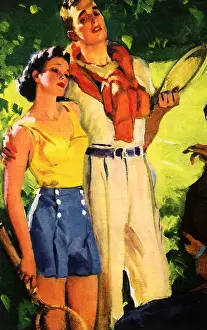Rackets: Couple Holds Rackets