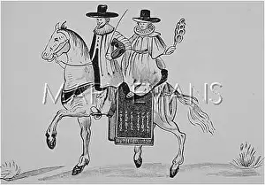Packhorses: COUPLE ON HORSEBACK