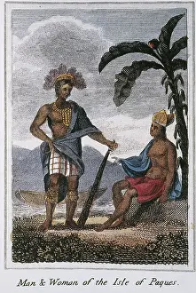 Rapa: A couple of indigenous people from Easter Island