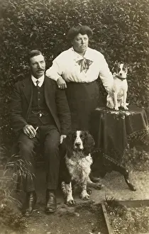Cocker: Couple with Jack Russell and Cocker Spaniel