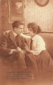 Neckties: Couple in love is smoking