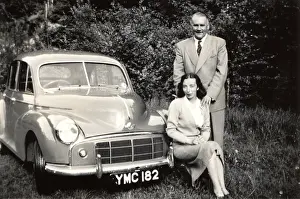 Numberplate: Couple and their Morris Minor Series 1