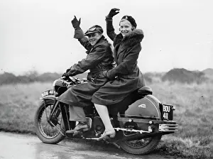 Motorcycling: Couple on a motorcycle