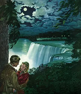 Embraces: Couple at Niagara Falls