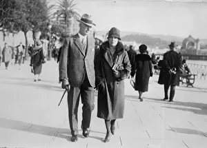 Promenading: A couple in Nice, France