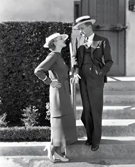 Interactions: Couple outside on steps
