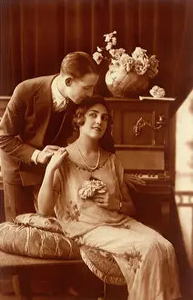 Cushioned: Couple by Piano