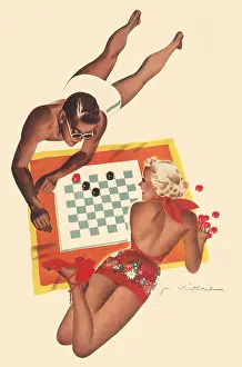 Fact: Couple Plays Checkers