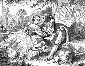 Rendezvous: Couple during a rendezvous in the 18th Century