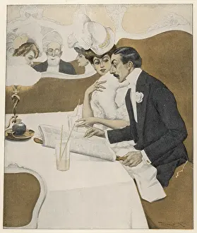 Browse: Couple in Restaurant 1908