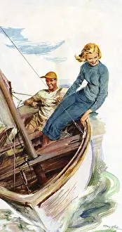 Heeling: Couple in Sailboat