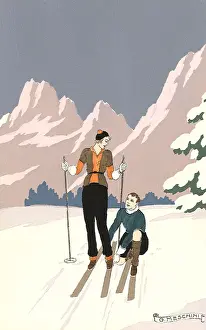 Fasten: Couple Skiing