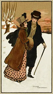 Outings: COUPLE IN SNOW
