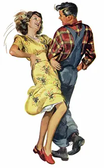 Lively: Couple Square Dancing