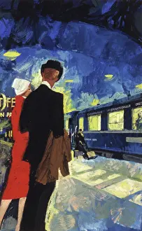 Railway: Couple at station