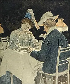Partake: COUPLE AT TABLE 1904