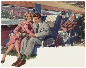 Railroads: Couple on a Train